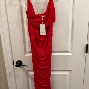 RUBY SEEZ midi Red dress